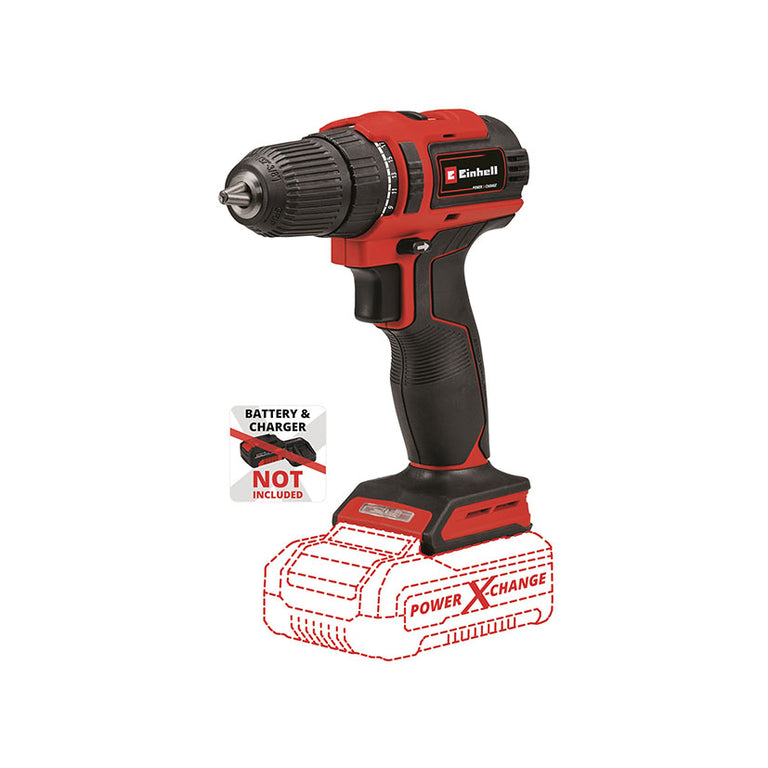 Taladro atornillador Einhell TE-CD 18/40 Li BL-Solo 18V rojo y negro sin batería