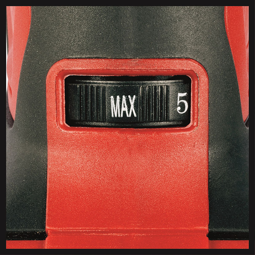 Selector de velocidad variable de 5 niveles en la multiherramienta inalámbrica Einhell