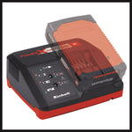 Cargador Einhell con indicadores LED de diagnóstico y sistema de carga de 6 etapas
