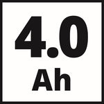 Icono de capacidad 4.0 Ah y tiempo de carga de 75 minutos para batería Einhell