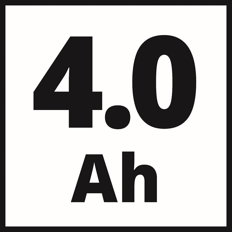 Icono de capacidad 4.0 Ah y tiempo de carga de 75 minutos para batería Einhell