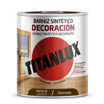 Barniz sintético TITANLUX Decoración color Wengué satinado, protección para muebles y puertas.