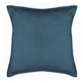Cojín decorativo Lilou 45x45 cm color azul con textura de ondas y funda extraíble.