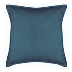 Cojín decorativo Lilou 45x45 cm color azul con textura de ondas y funda extraíble.