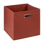 Cesta decorativa Siena 5FIVE color terracota con ojal metálico reforzado para fácil extracción.