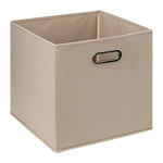 Caja de almacenaje Siena 5FIVE color lino beige 31x31cm fabricada en polipropileno resistente.