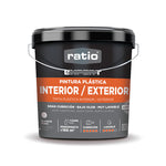Cubo de pintura RATIO Expert 15L blanco mate con asa metálica y propiedades antimoho