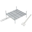 Parrilla Doble Reforzada Sauvic 40x45 cm con Pinza Incluida