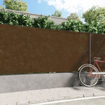 Cercado de jardín con malla de ocultación marrón de alta densidad y bicicleta