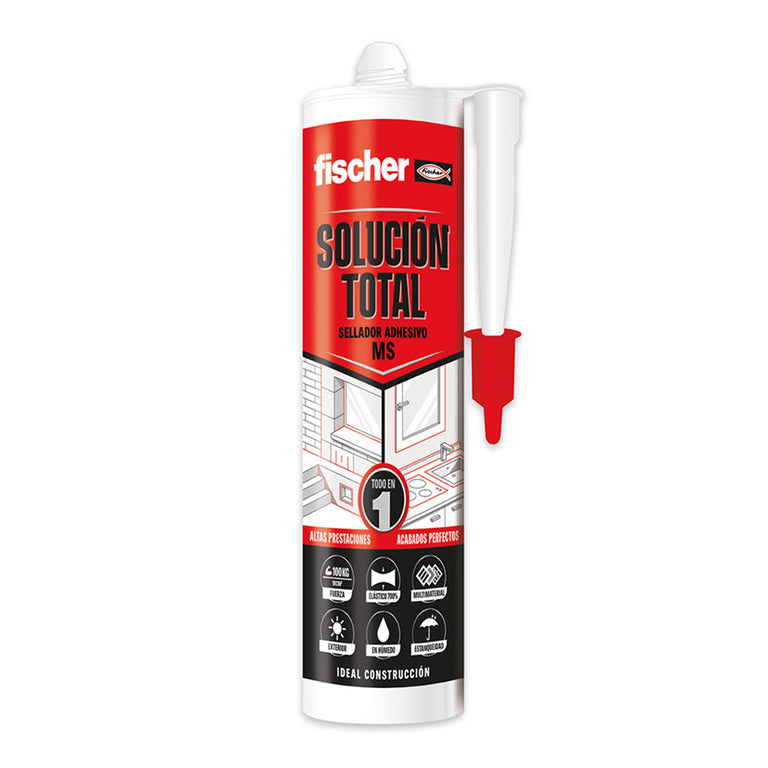 Adhesivo sellador Fischer MS blanco alta elasticidad 700 por ciento