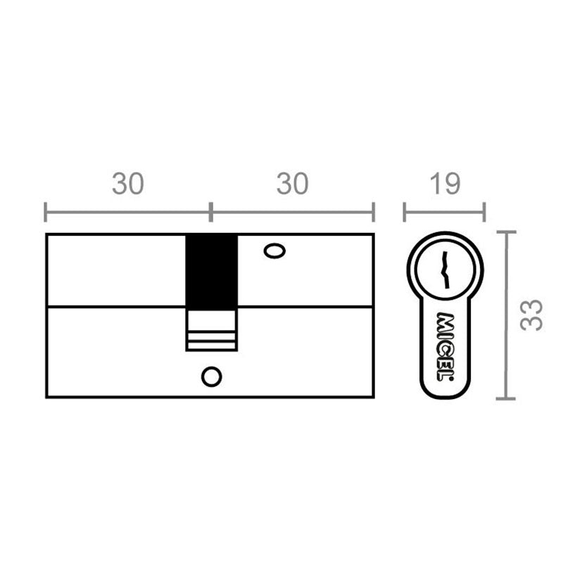 Leva Corta 13,2 Mm. Yale — Cilindros para Cerraduras