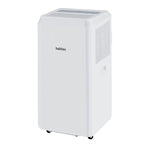 Aire acondicionado portátil Habitex AC12000 blanco con ruedas de transporte y panel digital superior.