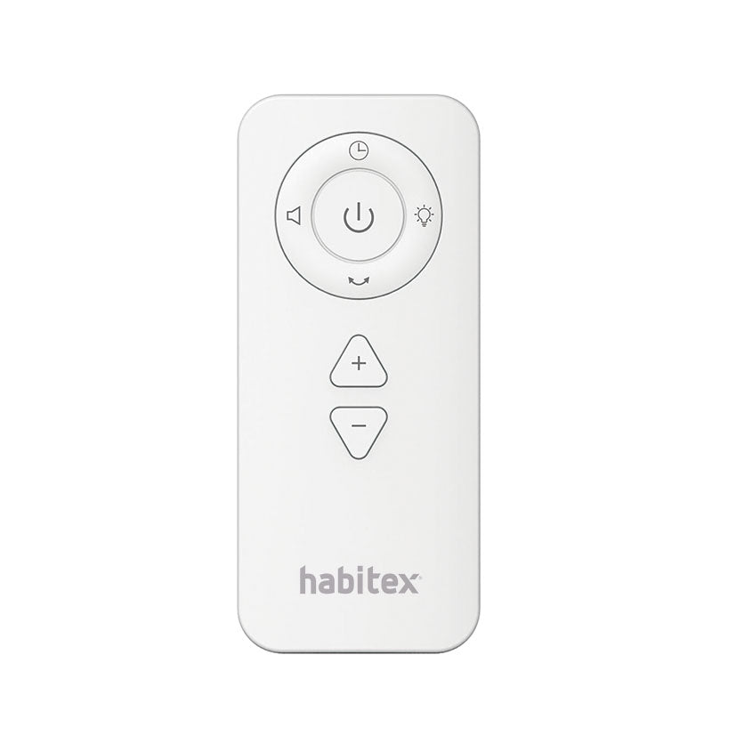 Mando a distancia ergonómico para ventilador Habitex con funciones de luz y velocidad