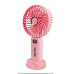 Mini ventilador de mano Habitex VMM99 rosa con soporte de sobremesa