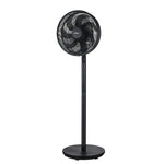 Ventilador de pie Habitex VPM90 color negro con altura máxima extendida y base circular estable