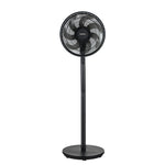 Vista frontal del ventilador Habitex VPM90 mostrando rejilla de seguridad y sistema de 7 aspas