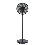 Vista trasera del ventilador Habitex VPM90 detallando la carcasa del motor AC y controles de velocidad