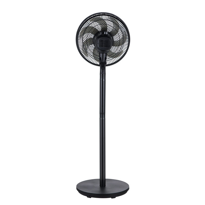 Vista trasera del ventilador Habitex VPM90 detallando la carcasa del motor AC y controles de velocidad