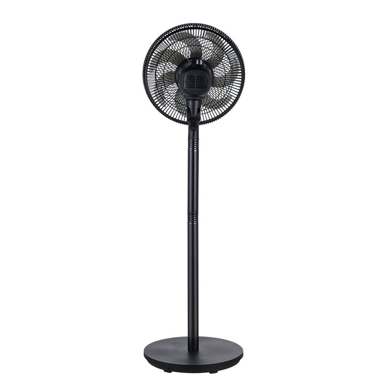 Vista trasera del ventilador Habitex VPM90 detallando la carcasa del motor AC y controles de velocidad