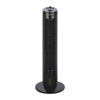 Ventilador de torre HABITEX VT092 negro con panel de control superior y base circular estable.