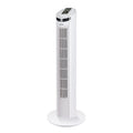Ventilador de torre Habitex VT093 blanco con rejilla frontal y base circular