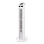 Ventilador de torre Habitex VT093 blanco con rejilla frontal y base circular