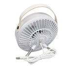 Parte trasera de mini ventilador Habitex MVM96 con interruptor de encendido y cable USB