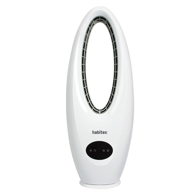 Ventilador de torre HABITEX VT98 sin aspas frontal con panel táctil digital