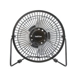 Vista frontal de mini ventilador metálico Habitex VM-01 de 18 cm