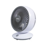 Mini ventilador de sobremesa Habitex VM-02 en color blanco y gris con base circular