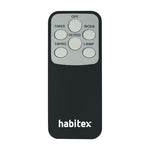 Mando a distancia para ventilador Habitex con botones de temporizador, modo, velocidad y oscilación