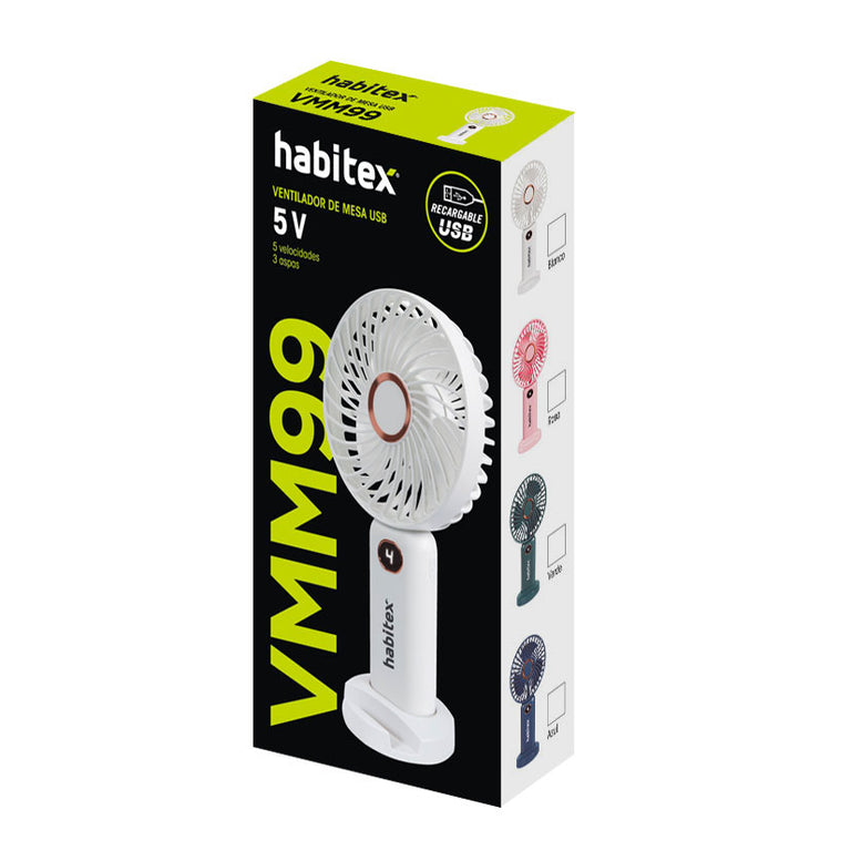 Miniventilador Sobremesa Usb Habitex Vmm99 Habitex — Ventiladores de Mesa
