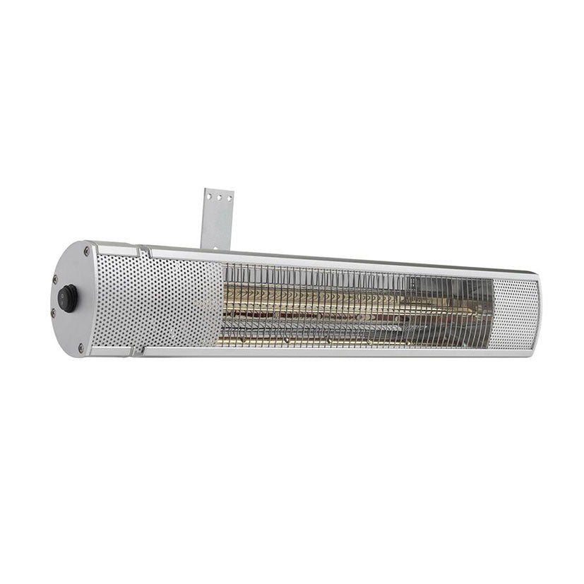 Calefactor de exterior Tristar KA-5277 de 2000W en color plata con rejilla protectora y soporte de pared