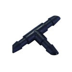 Conector en T de 4 mm para derivación de microtubo en riego por goteo