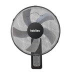 Ventilador de pared Habitex VP-11 negro con rejilla protectora y panel de control digital