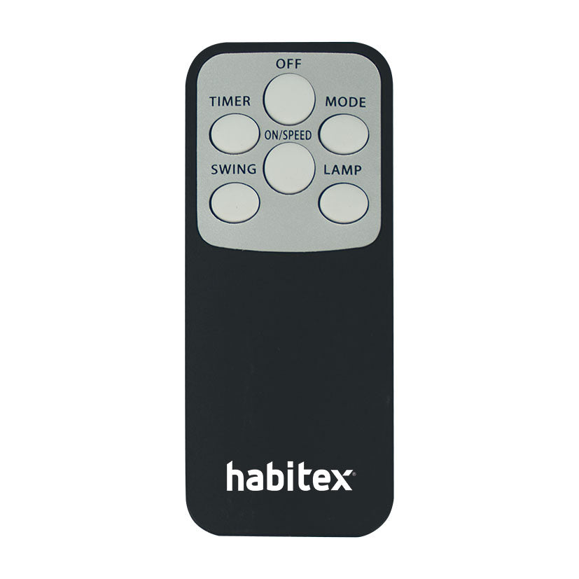 Mando a distancia compacto para ventilador Habitex con funciones de temporizador y velocidad