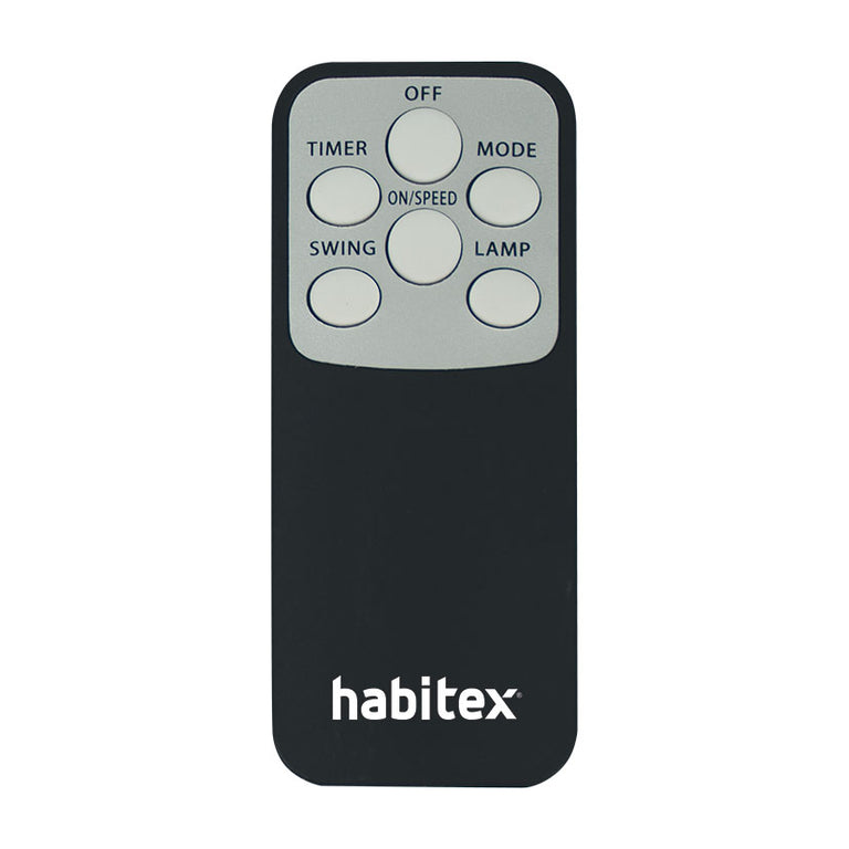 Mando a distancia compacto para ventilador Habitex con funciones de temporizador y velocidad