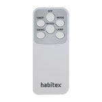 Mando a distancia compacto para ventilador Habitex con funciones de temporizador y modos de aire