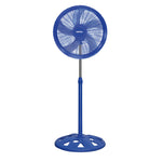 Ventilador de pie HABITEX VI-09 azul con hélice de 5 aspas y base redonda estable