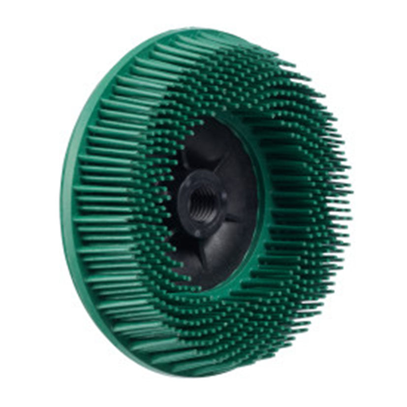Disco abrasivo 3M Scotch-Brite Bristle verde de 115mm con cerdas flexibles de grano cerámico P50