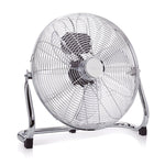 Circulador de aire Tristar VE-5935 cromado de 40cm con aspas metálicas y rejilla de seguridad.