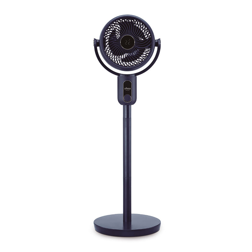 Circulador de aire Ufesa Gdansk de pie color azul oscuro con pantalla LED frontal