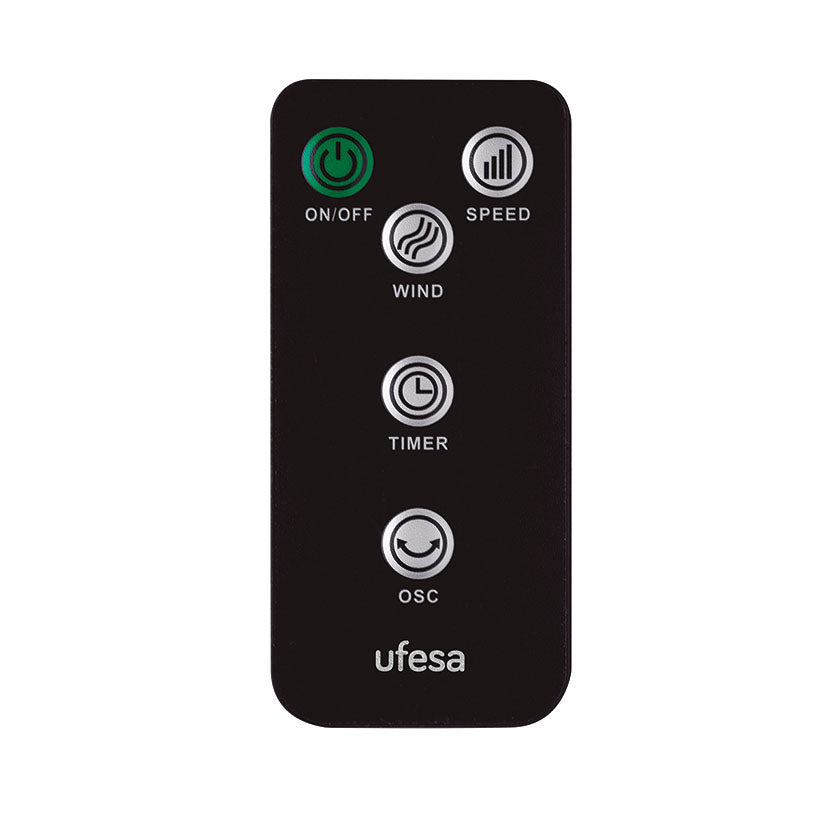 Mando a distancia del ventilador Ufesa Osaka con botones de control