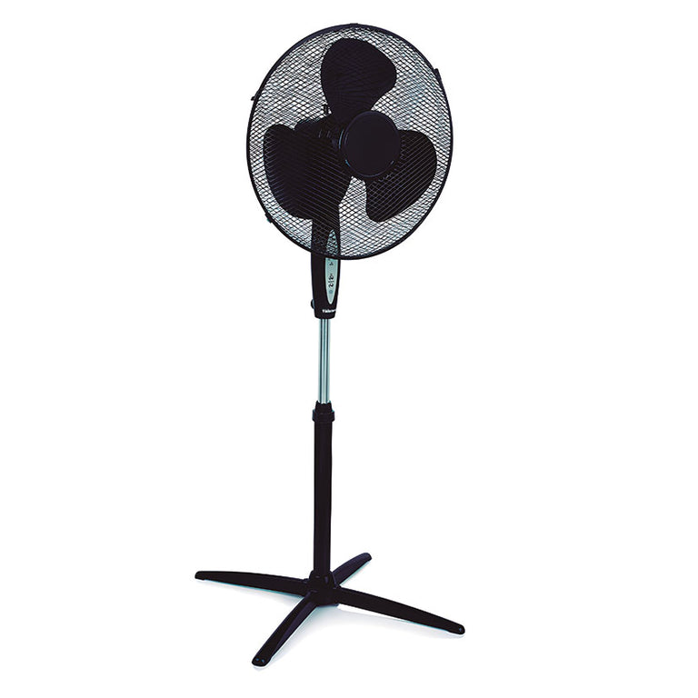 Ventilador de pie Tristar VE-5899 negro con base en cruz y cabezal de 40 cm