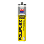 Cartucho de sellador de poliuretano KRAFFT Poliflex color blanco para juntas y construcción profesional.