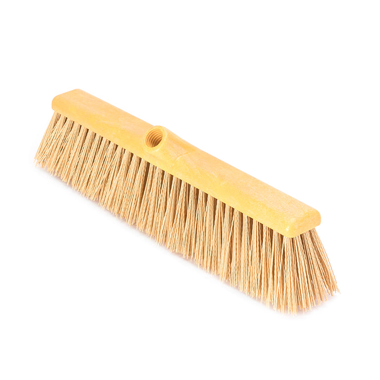 Cepillo barrendero Universal 50 cm con fibras Proex color beige y soporte amarillo