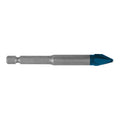Broca individual Bosch Expert HEX-9 HardCeramic con vástago hexagonal y punta centradora azul para porcelánico.