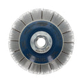 Cepillo circular Norton Expert 100mm con alambre ondulado de acero y guarda de seguridad para amoladora M14.