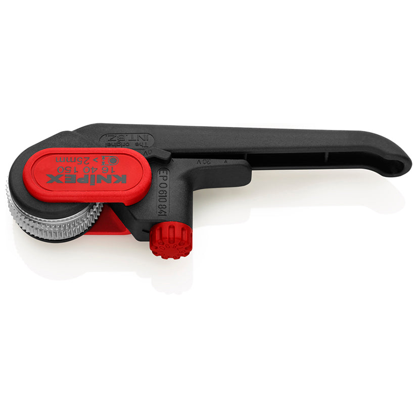 Pelamangueras KNIPEX 16 40 150 para cables redondos de más de 25mm con ajuste de profundidad de corte.