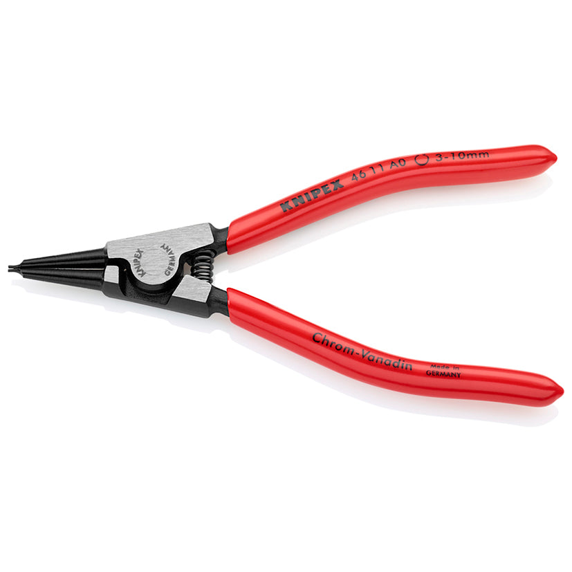 Alicate de precisión KNIPEX 46 11 A0 para anillos de seguridad exteriores de 3 a 10 mm.